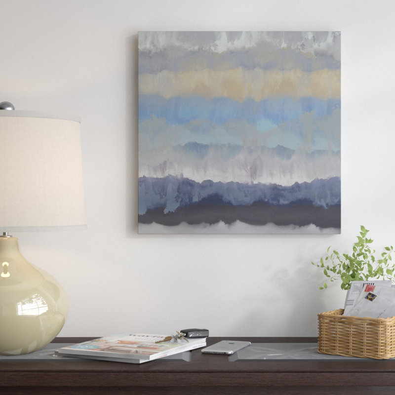 «Murmur I», reproduction d'art sur toile tendue, H 18 po x l 18 po x P 1,5 po, Toile avec cadre noir, Pas de tapis