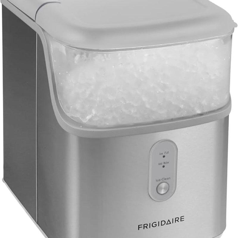 FRIGIDAIRE Nugget Ice Maker with 33 lbs. Capacity, Countertop Nugget Ice Machine with Transparent Window