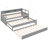 Modern Style Daybed With 2 Trundles And 3 Storage Cubbies-1856170500