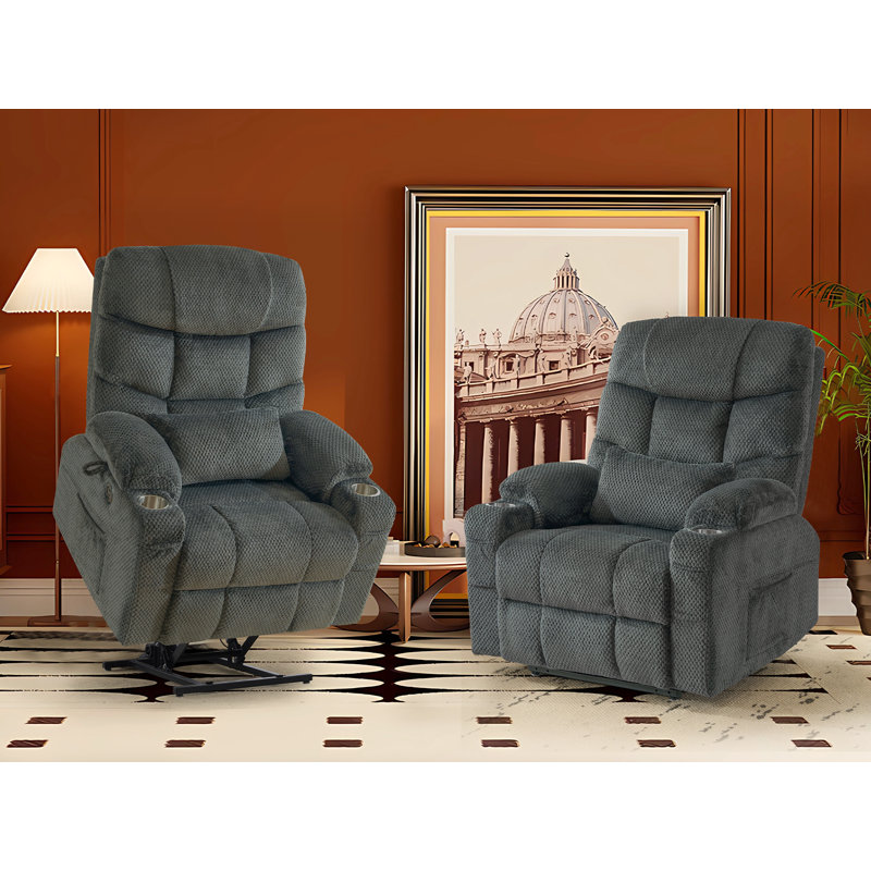 Fauteuil inclinable électrique à deux moteurs Zisel, Gris