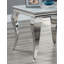 Table de bout contemporaine 1 pièce avec plateau en verre et pieds de style cabriole en acier inoxydable-109254695