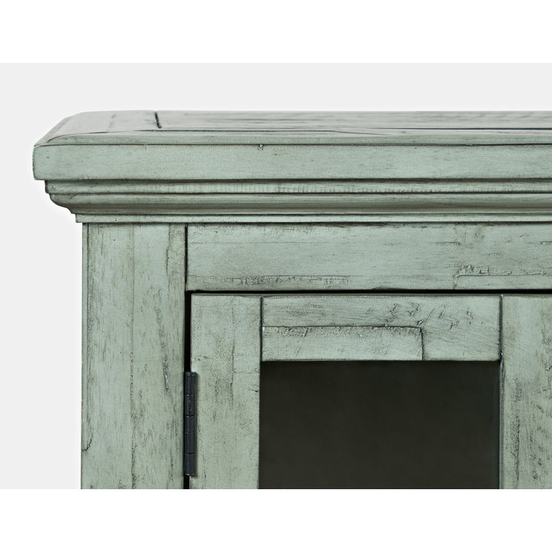 Buffet en bois d'acacia massif Knorr, Côté vague