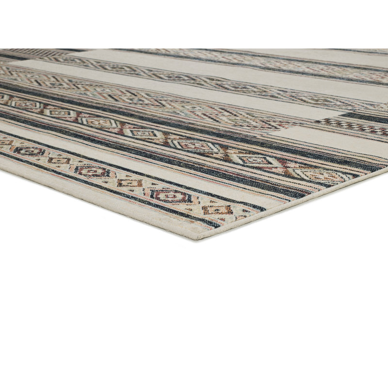 Wendy Rectangle Striped Dhurrie Area Rug, Rectangle 160 x 230cm