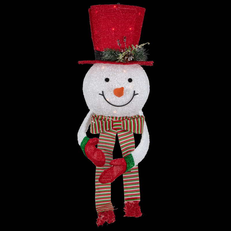 21.5'' Polyester Snowmen Lighted Tree Topper