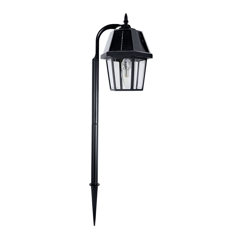 Matte Black Solar Powered Resin Pathway Light