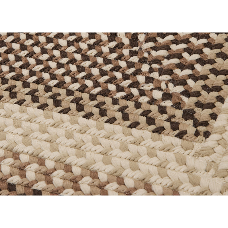 Dietz Braided Brown Rug, Rectangle 5' x 8'