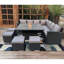 Outdoor Deodhar All Weather Wicker 11 - Person Seating Group-655724655