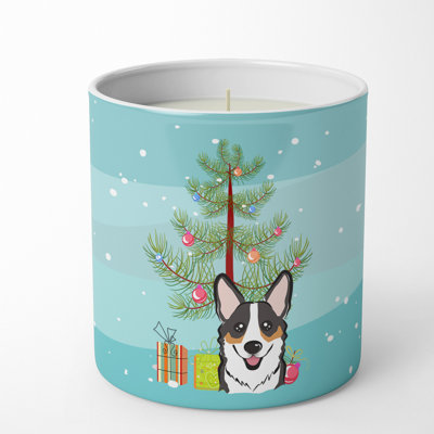 Pine / Christmas Tree Scented Jar Candle with Ceramic Holder