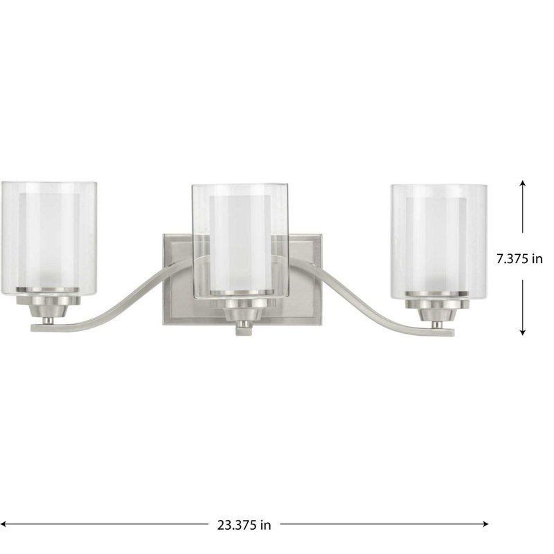Annon 3 - Light Dimmable Vanity Light, Brushed Nickel