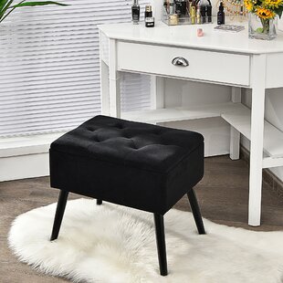 Sherpa Ottoman Stool, Modern S-Shaped Boucle Vanity Stool Pouf Ottoman  Seat, Decorative Floor Chair Foot Stool for Makeup Room, Bedroom, Living  Room