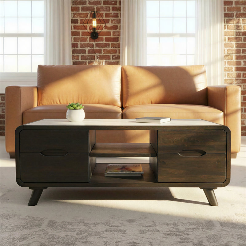 Table basse à 4 pieds avec rangement Kambell