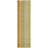 8' Runner Tan Orange and Green Striped Washable Non Skid Indoor Outdoor Runner Rug