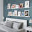 Picture Shelf for Wall with Ledge, 80 Inch Extra Long Floating Bookshelves, Display Shelf for Picture Frame, Living Room Shelf Decor, Book Display Shelf, Shelving Wall Mounted, White, 2 Pcs