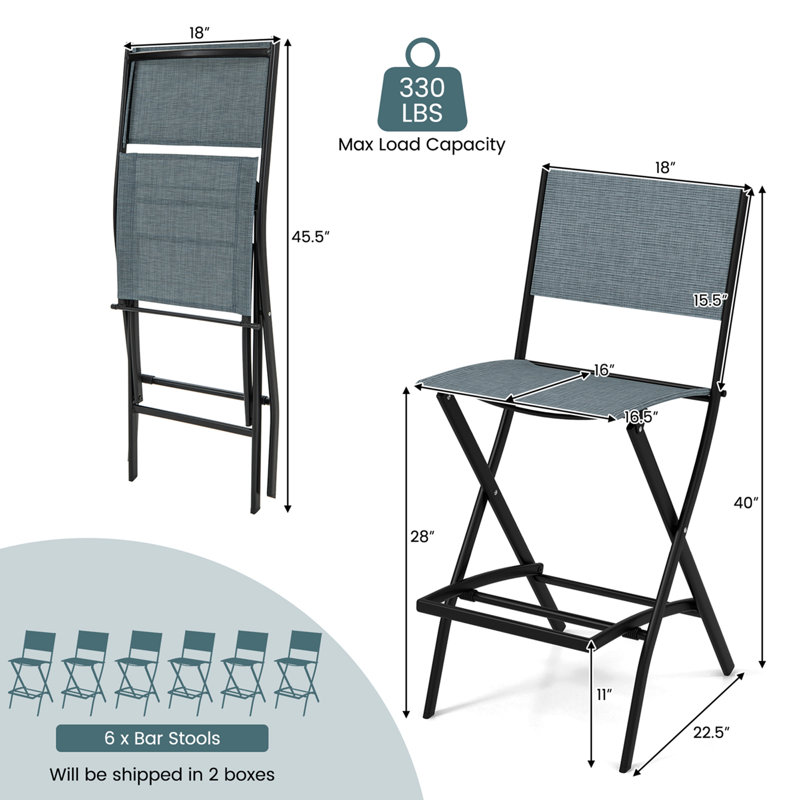 Tabouret de bar 28 po Dylanthomes, Bleu