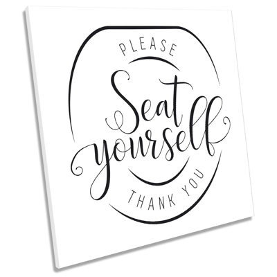 Z2801 Bathroom Toilet Seat Yourself Picture - Wrapped Canvas Print