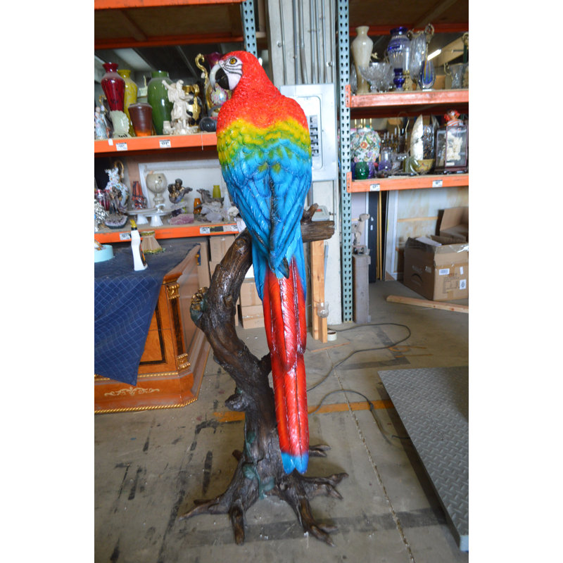 Parrot on a Tree Statue
