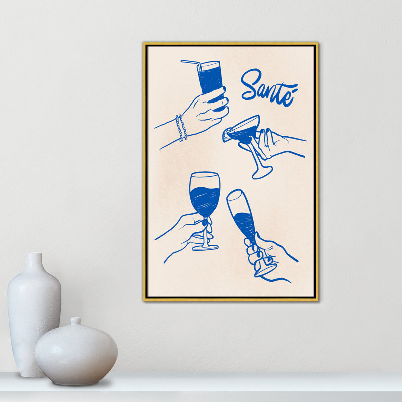 «Sante Print» par Kimberly Allen, L 25,5 po x H 37,5 po, Flotteur doré
