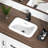 KARAMAG Rectangular 18 Inch Small Drop-in Bathroom Sink Semi-Recessed Easy Installation with Overflow White