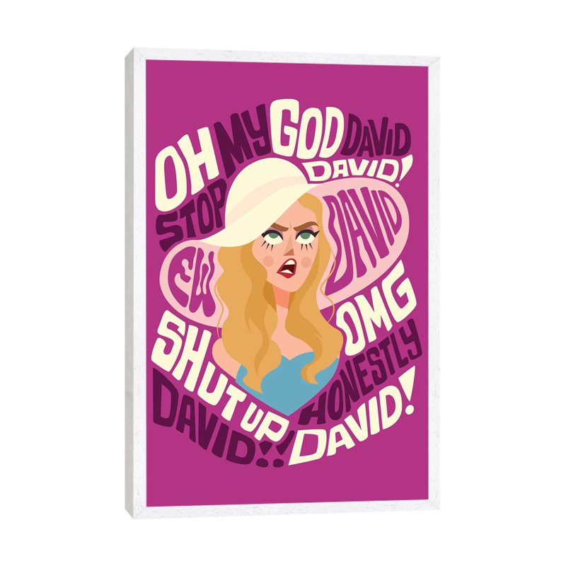Oh My God, 101.6 cm H x 66.04 cm W, White Framed