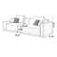 Causeuse-coussin modulaire en cuir véritable blanc crème