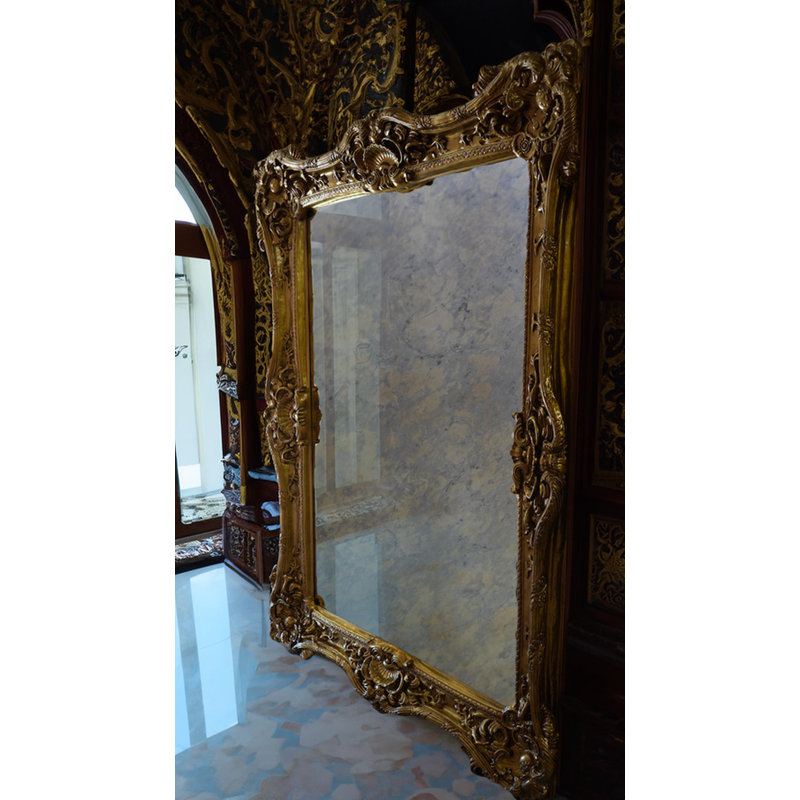 Flat Floor Mirror, Gold