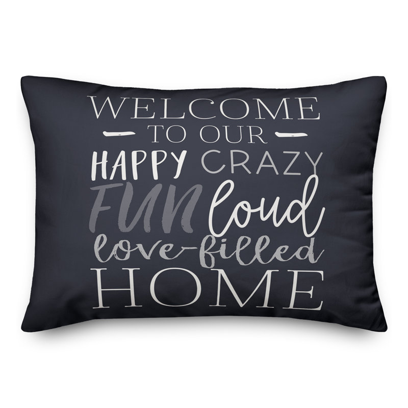 Coussin décoratif intérieur / extérieur en polyester , H 14 po x l 20 po, Bleu marine