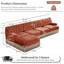 Canapé modulaire en L avec repose-pieds Chesterfield-1362351765