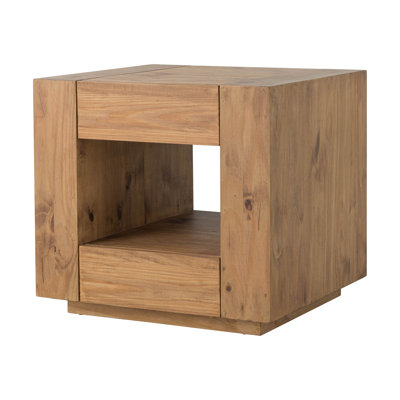 End Table, Oak Finish