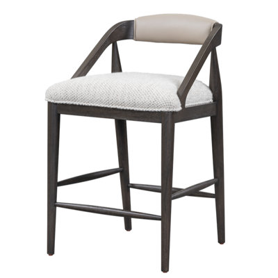 Hollister Upholstred Counter Stool Frothed Latte Performance Fabric