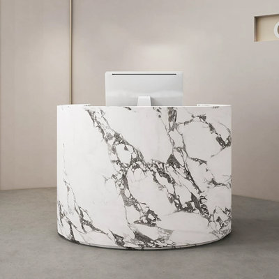 Contemporary Rectangular Manufactured Wood Reception Desk