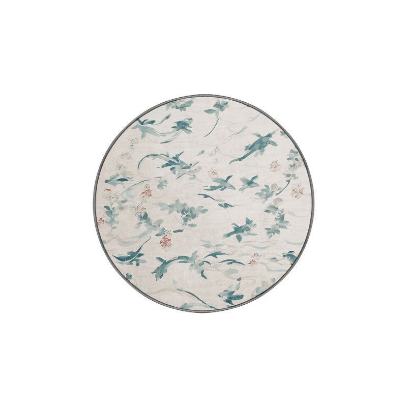 Silky Soft Plush Gray Area Rug, Round 7'