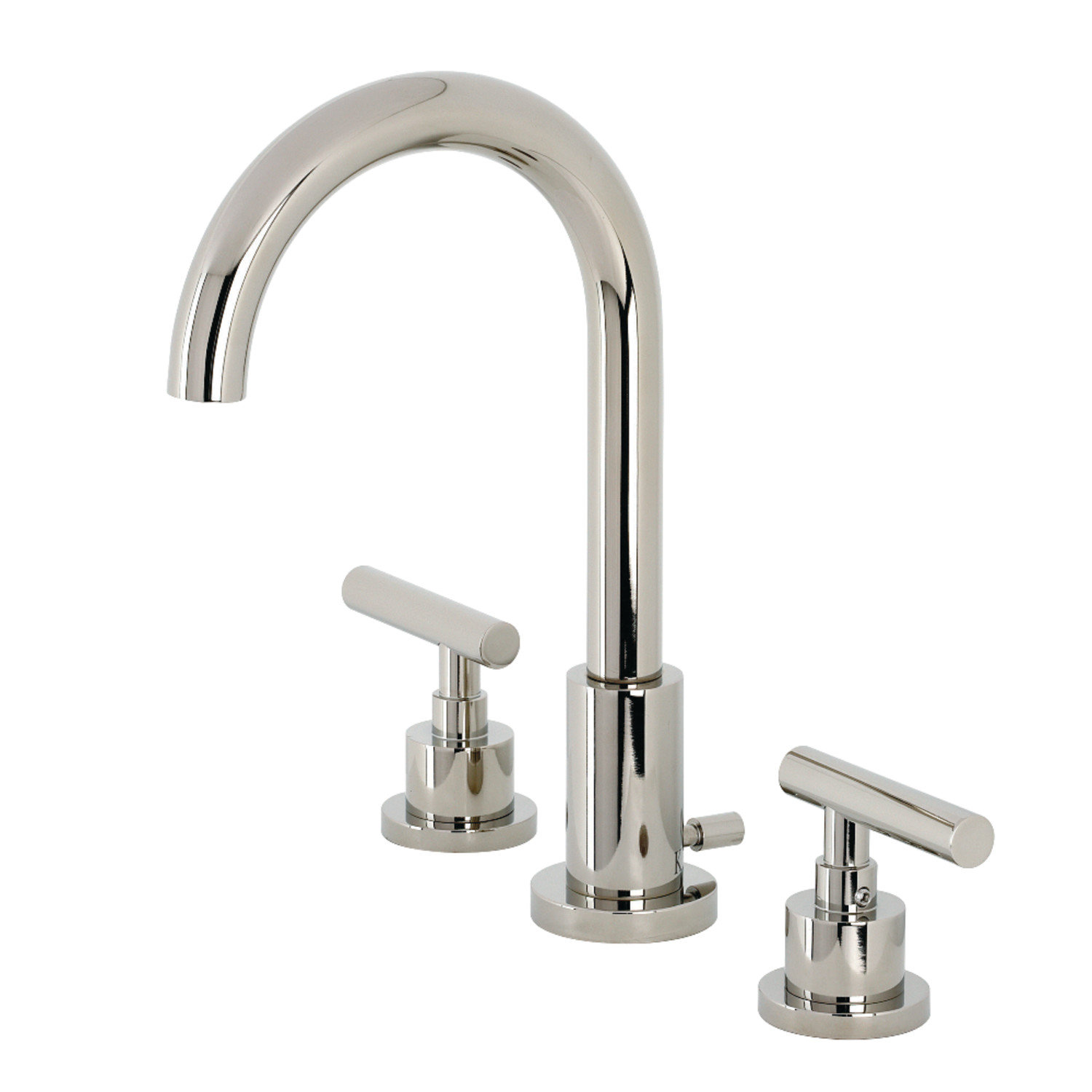 Manhattan Widespread Faucet with Drain, Polished Nickel