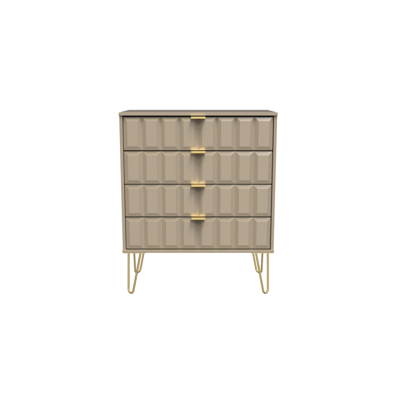 Allem 77 cm W Chest of 4 Drawers, Mushroom Matt