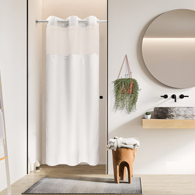 Ramjani Shower Curtain with Liner Included