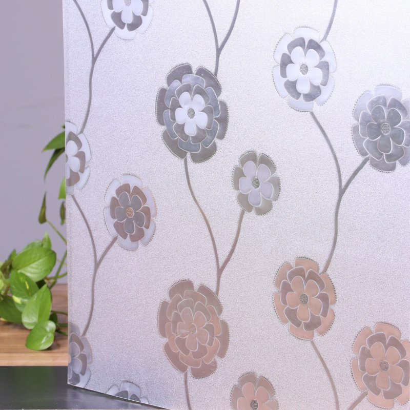 35,4 po x 78,7 po Adhésif décoratif d'intimité fleurs