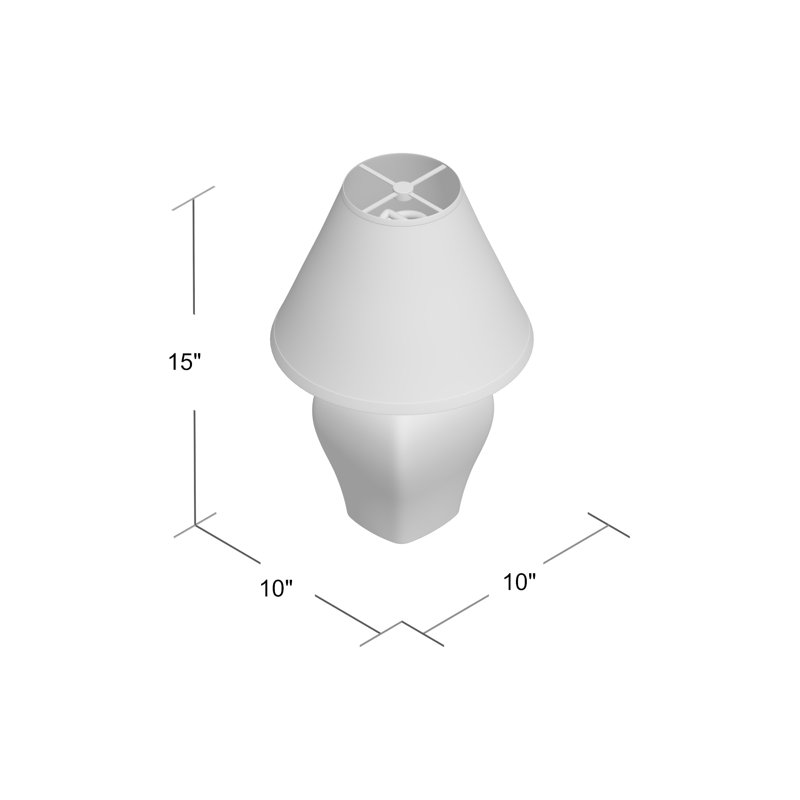 Lampe de table standard 15 po Keriell Meinhardt, Noir