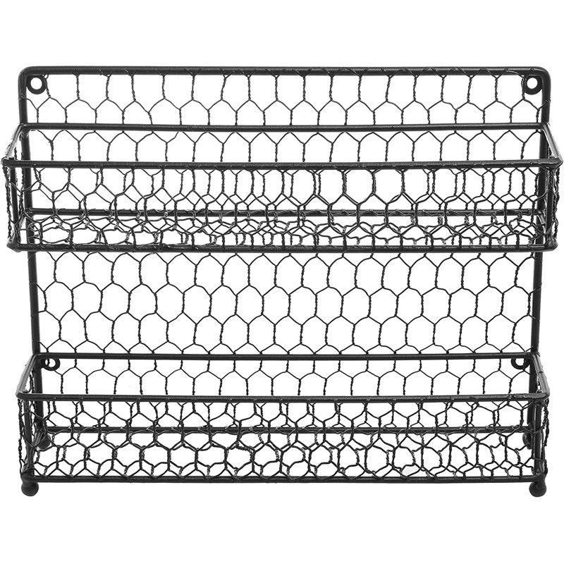 Support à épices en métal 12 pots, Noir
