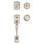 Prestige Wesley Handleset with Single Cylinder Deadbolt and Alcott Door Knob and Rosette-2046844265