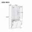 Armoire de rangement de salle de bain avec portes et tiroirs, panier à linge inclinable, plusieurs espaces de rangement-488588777