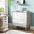 2-Drawer File Cabinet, Lateral Filing Cabinet For A4/Letter/Legal Size, Office Storage Cabinet, Printer Stand With Storage Drawer For Home Office, White & Gray, Cabinet
