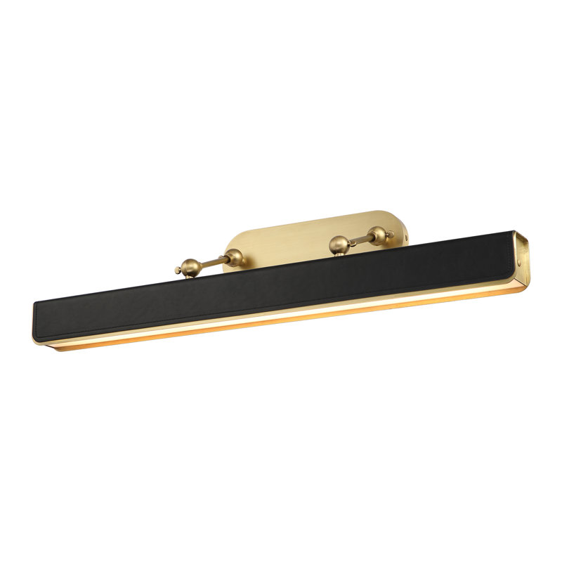 Valise Dimmable LED Wall Mounted Picture Light, Vintage Brass/Tuxedo