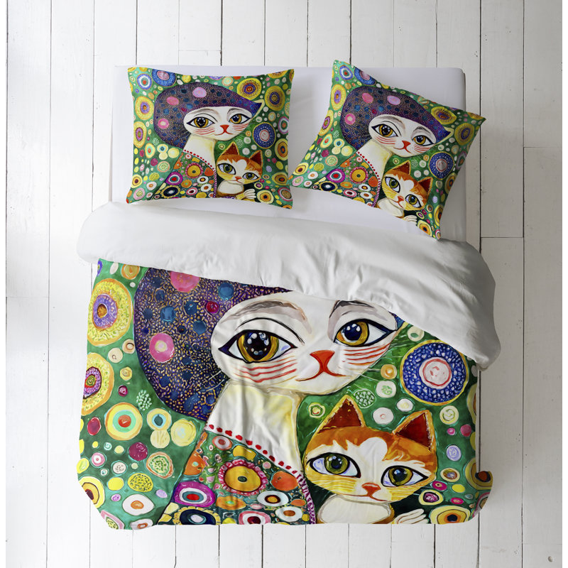 Modern & Contemporary Polyester Duvet Cover, King Duvet Cover + 2 King Shams