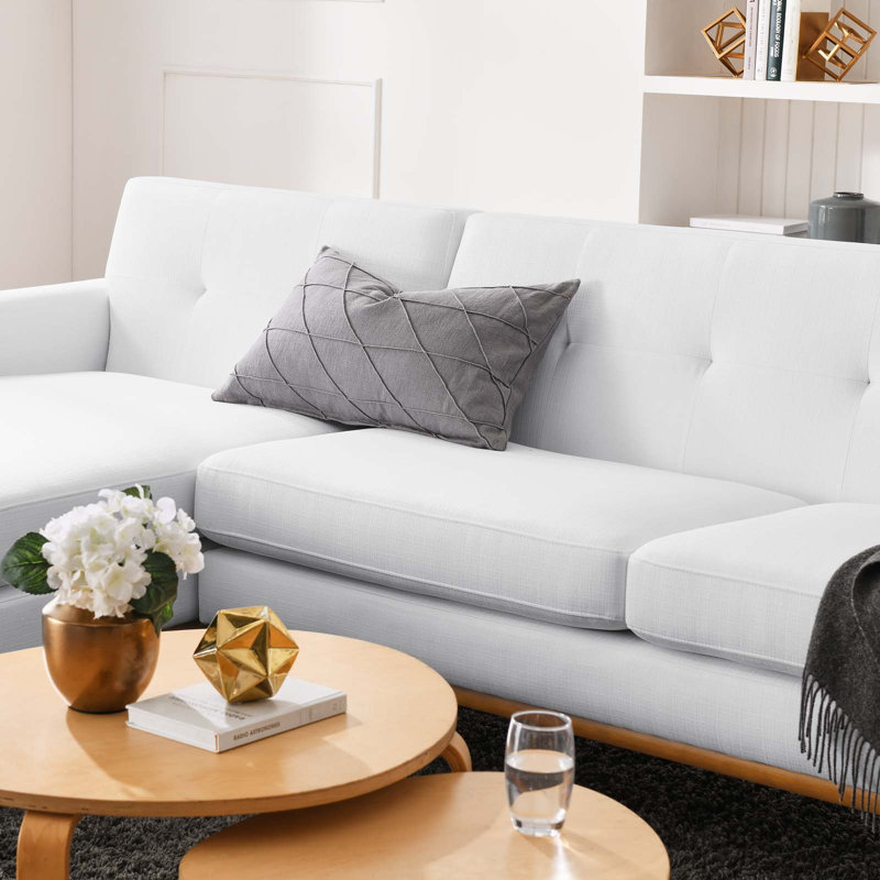 Canapé modulaire Engage Mid Century, Orienté à gauche (vu de face), Blanc