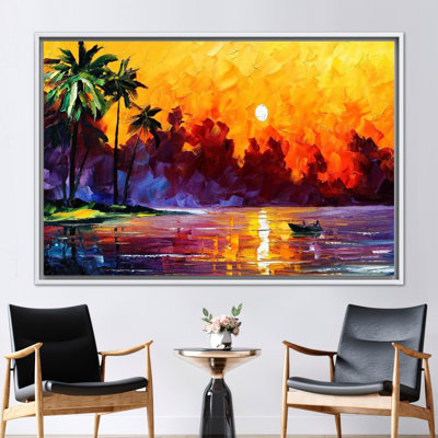 «Vibrant Summer Beach Scene», affiche sur toile pour la maison