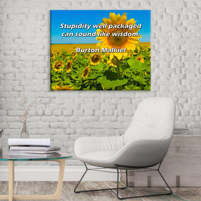 Artsy Quote By Burton Malkiel Gallery Wrapped Canvas