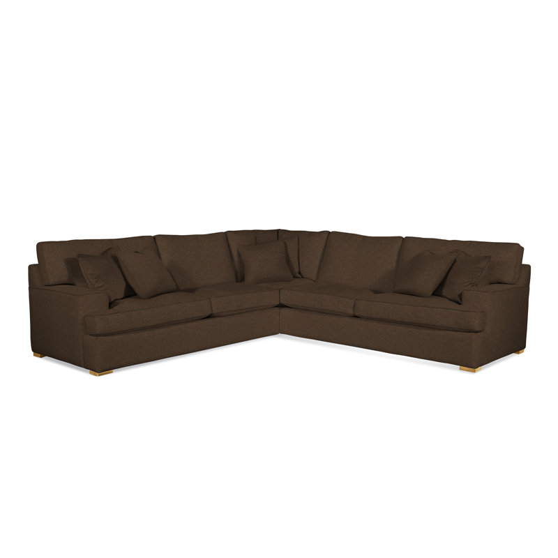 Bridgetown 3 - Piece Upholstered Sectional, Honey Finish, Elite Chocolate; 0321-72