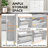 MDF Shoe Storage Cabinet with Flip-up Drawers and Shelves-812688095