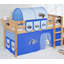 Trecker Mid Sleeper Bed with Curtain-1000151761-1000151762-1028991094