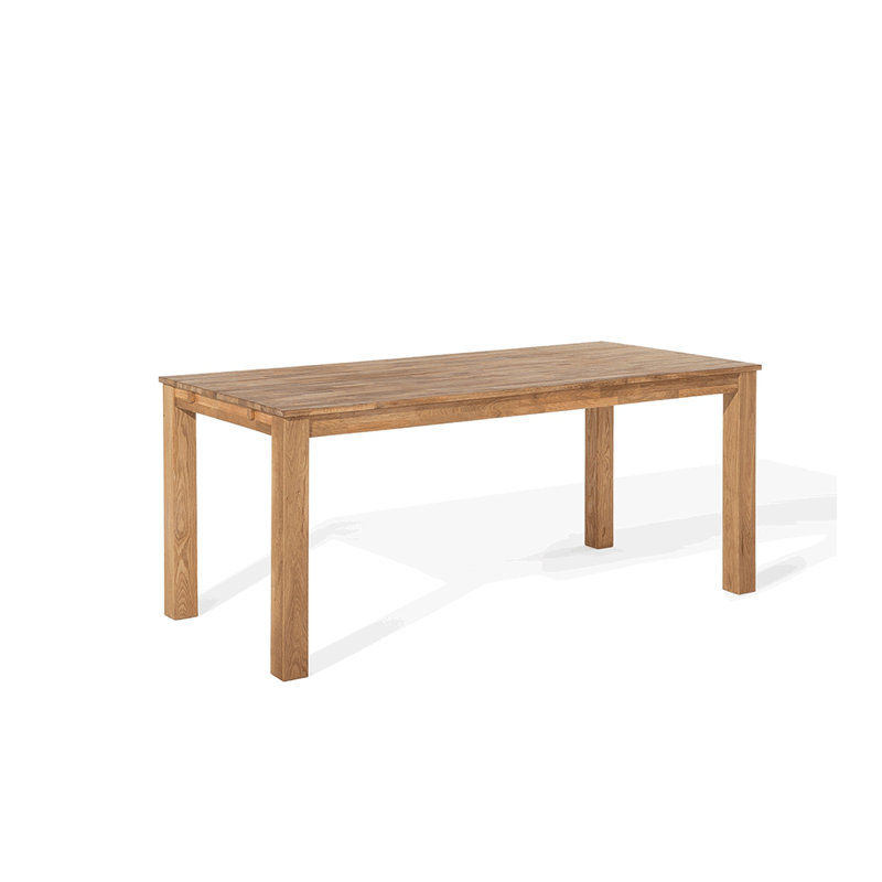 Oak Solid Wood Dining Table, Light Brown, H78.5 x L180 x W85cm