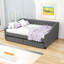 Upholstered double daybed with two drawers-1401108542